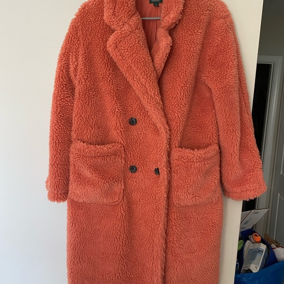 Wild Fable coral teddy bear pea coat - Picture 5 of 11